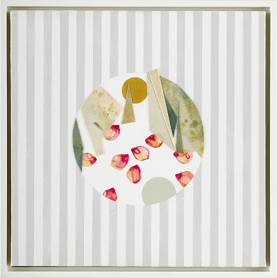 Pebble Series_ Stripe #2 (2016) Acrylic and paper collage on Canvas. 12